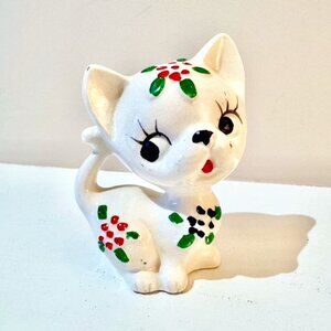 Vintage 1950s Norcrest Christmas Kitten Cat Pepper Salt Shaker